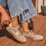 Riviere Taupe Raffia Sneakers